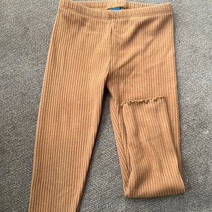 Girls ribbed leggings
